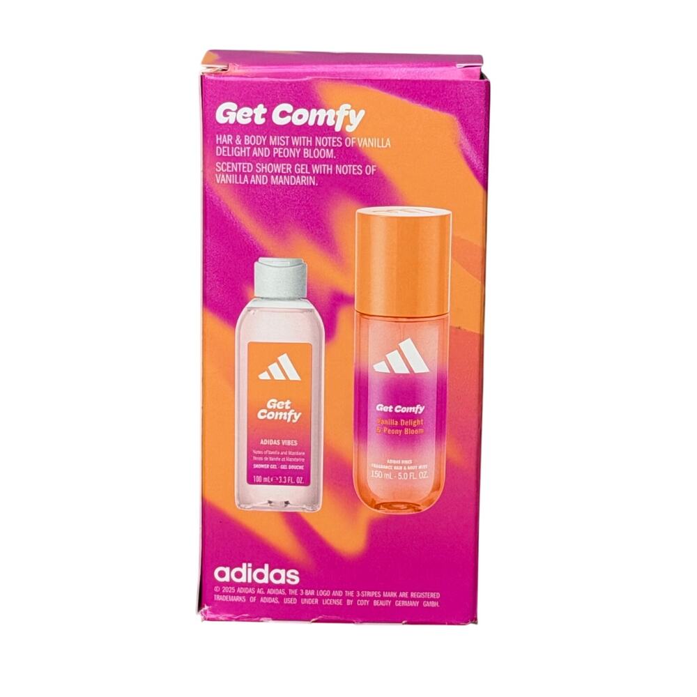 Adidas Vibes Get Comfy 2 Pc Gift Set - Hair & Body Mist 5 oz + Shower Gel 3.3 oz - Picture 3 of 3